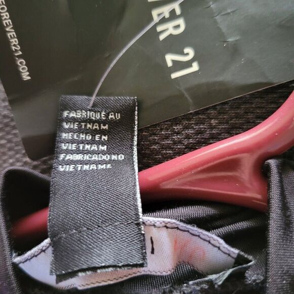 NEW Forever 21 Black Dress Maxi grommets tie Medium sleeveless cowl slit NWT - Picture 11 of 12